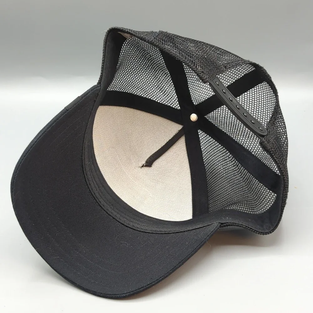 Goorin Bros Black Sheep The Farm White Black Mesh Back Trucker Snapback Hat Cap